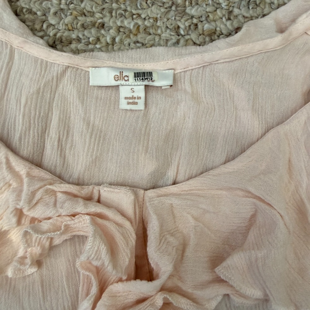 Ella Moss Tank Women Small Ruffle Sheer Fairy Light‎ - Picture 4 of 9